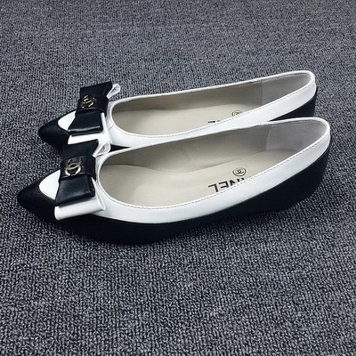 CHANEL Shallow mouth flat shoes Women--137